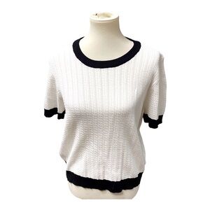 NWOT JODIFL White Sweater with Black Bands